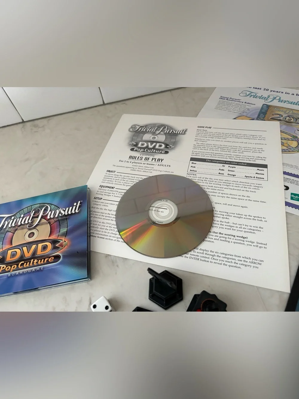 Trivia Pursuit DVD Pop Culture Board Game by Parker Brothers.
